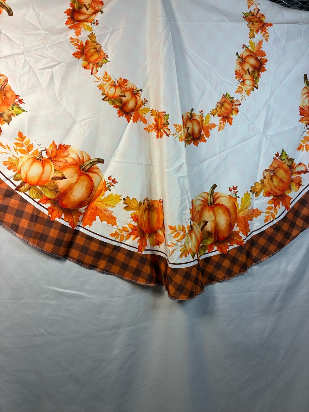 Autumn Pumpkin Tablecloth - Orange Harvest Fall Table Cover